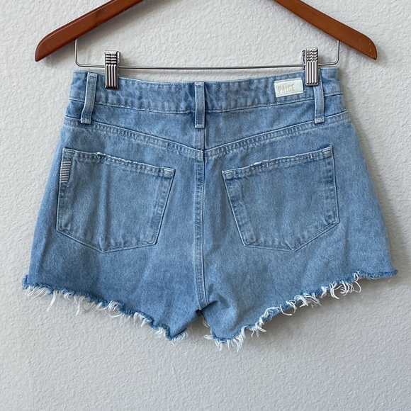 PAIGE Women's Margot Short Raw Hem High Rise Dark Wash Size 27 - Picture 2 of 3